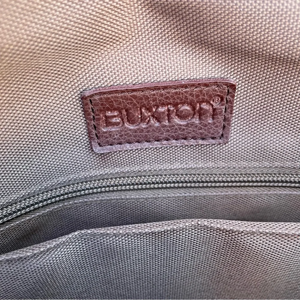 VTG Buxton 💼 Leather Flap Clip Laptop/Briefcase/Messenger Bag in 2-Tone Brown